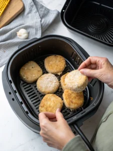 Adding frozen hash browns to air fryer