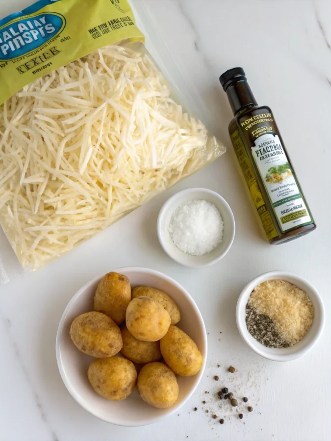 Ingredients for shredded hash browns in air fryer