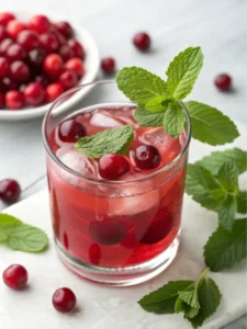 Detox drink made with apple cider vinegar and cranberry juice