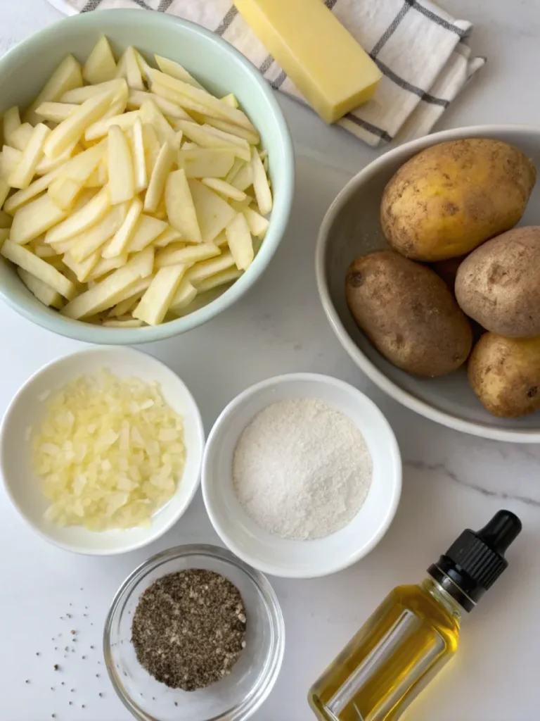 Ingredients for Hash Browns in Air Fryer