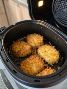 Hash browns cooking halfway in air fryer