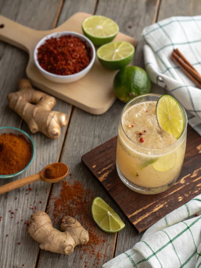 Homemade Mounjaro Recipe – Natural, Simple, and Effective for Weight Loss Close-up of homemade Mounjaro drink ingredients