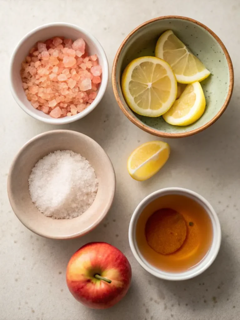 Pink Salt Diet Recipe for Weight Loss That Actually Works Ingredients for pink salt diet recipe with ACV and lemon