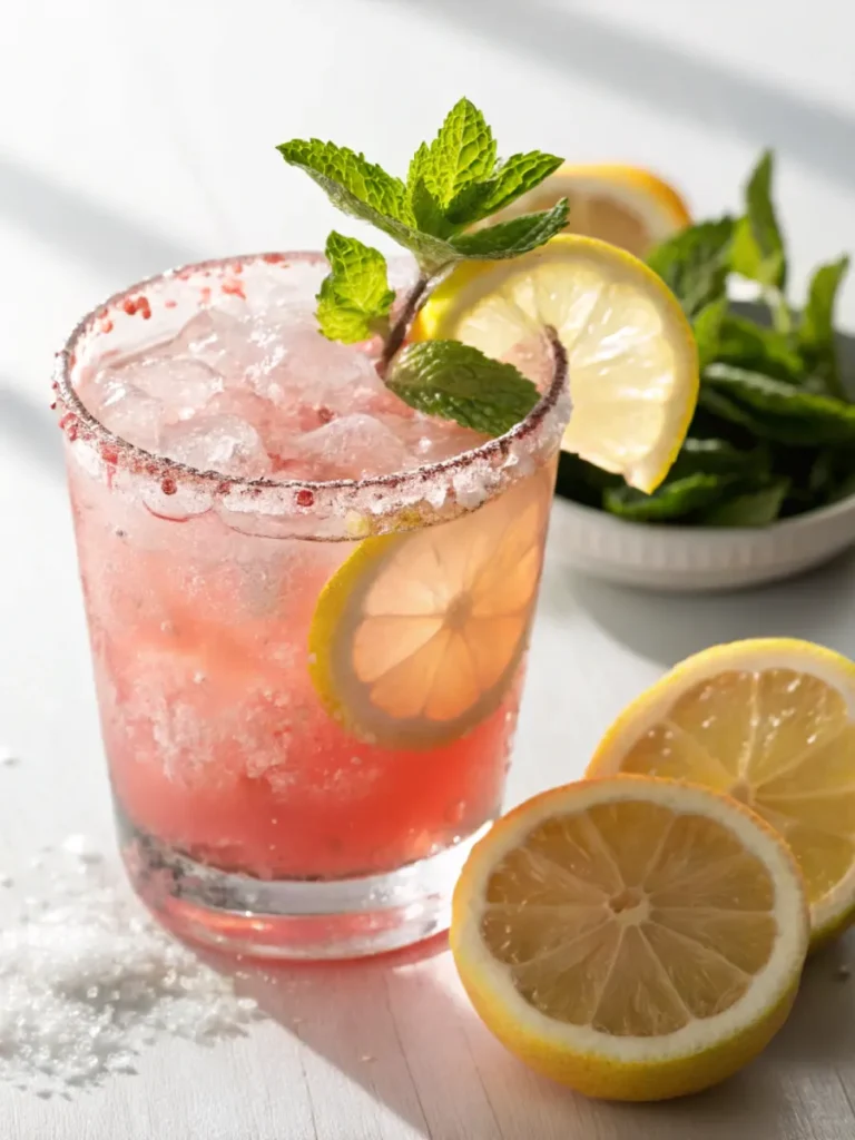 Final pink salt trick recipe ready to drink