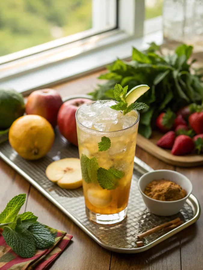 Brazilian Mounjaro Recipe – Natural, Simple, and Powerful Served Brazilian Mounjaro drink with garnish