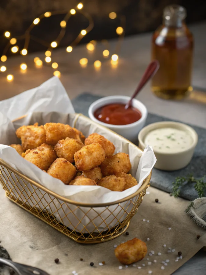 Air Fried Cheese Curds: Crispy, Gooey & Better Than Deep Fried air fried cheese curds served with dips
