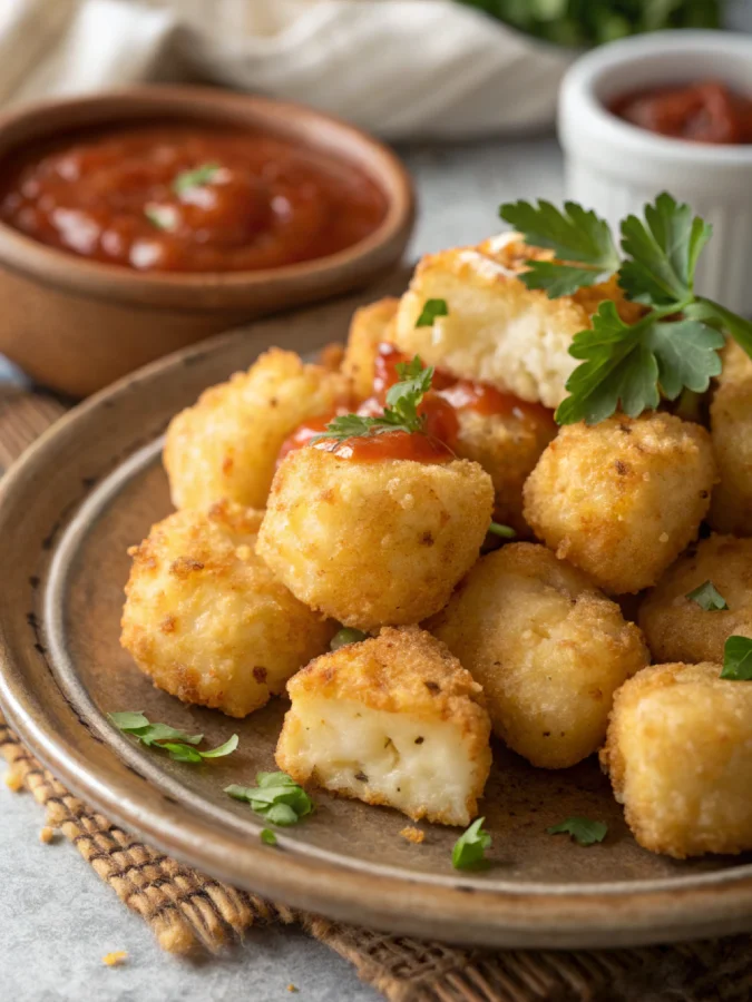 Air Fried Cheese Curds: Crispy, Gooey & Better Than Deep Fried air fried cheese curds crispy with marinara