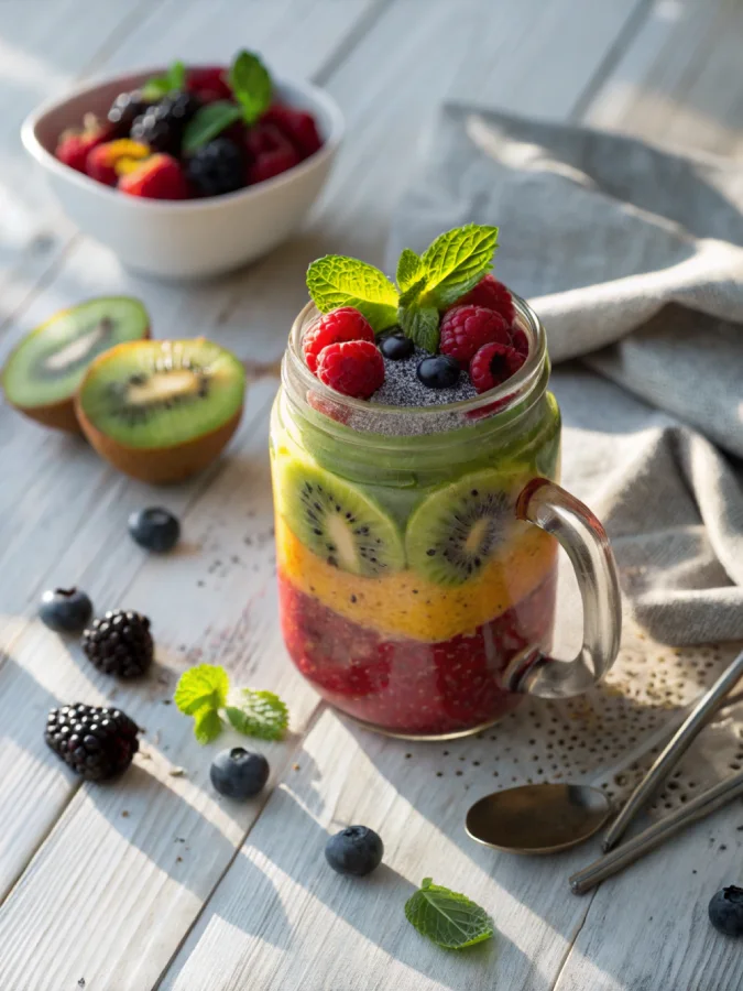 Chia Seeds in Fruit Smoothies: Easy, Nutritious, and Surprisingly Delicious Chia seeds in fruit smoothies with fresh toppings