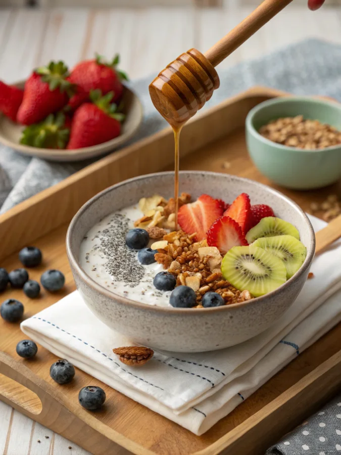 Chia Seeds in Yogurt: Benefits, How to Soak & Eat Daily Chia yogurt bowl with toppings