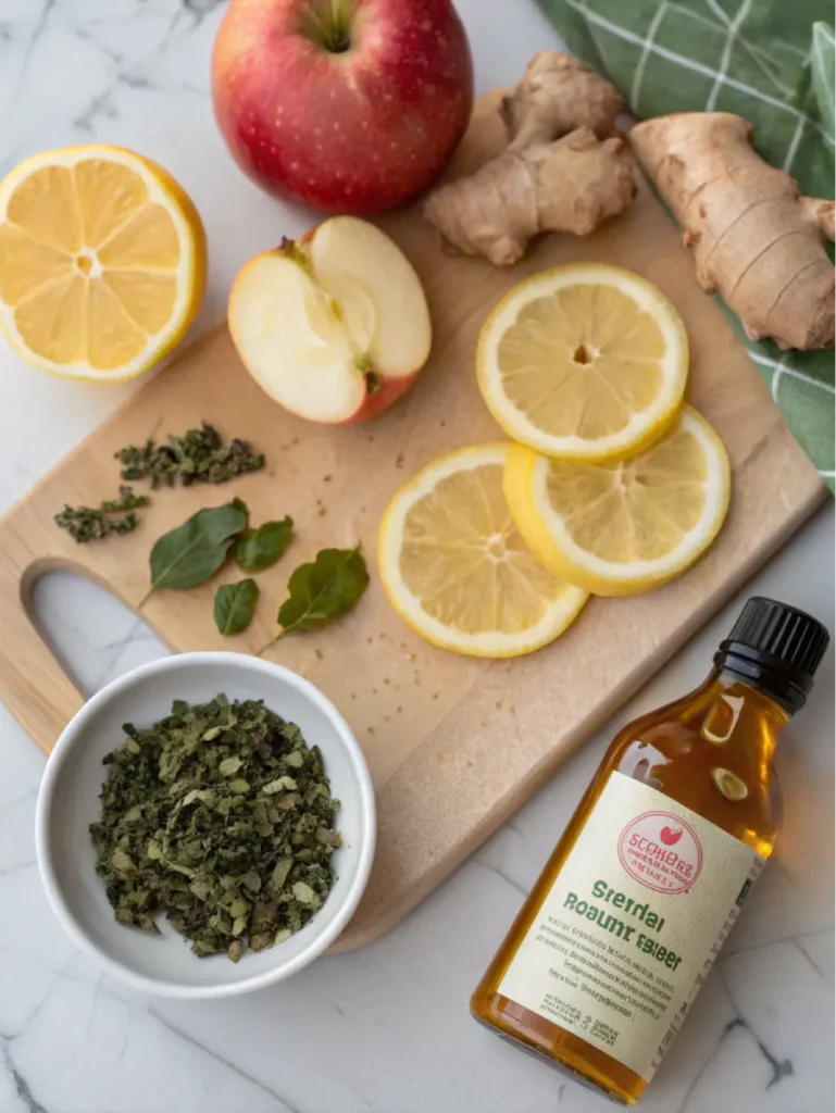 Mounjaro Tea Recipe: A Natural Start to a Lighter You Mounjaro tea ingredients flat lay