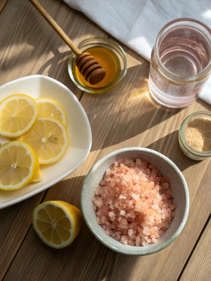 Ingredients for Himalayan salt trick