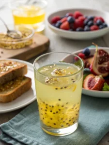 Served bariatric seed tonic drink
