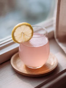 serving pink salt detox drink