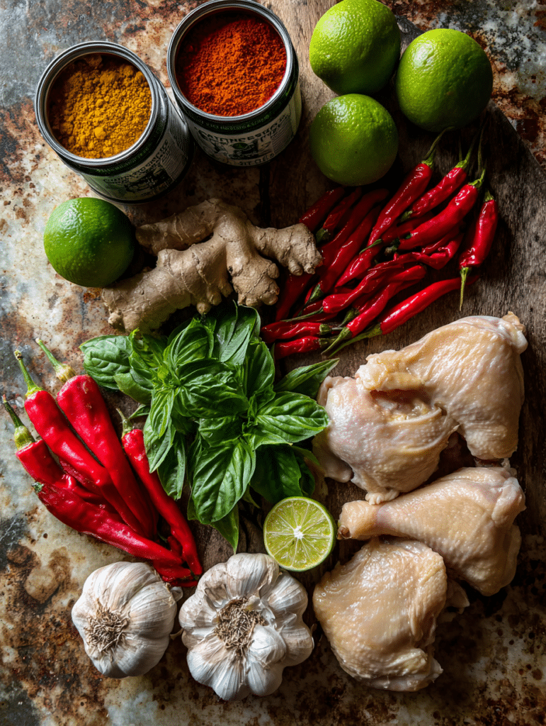 Ingredients for thai red curry recipe
