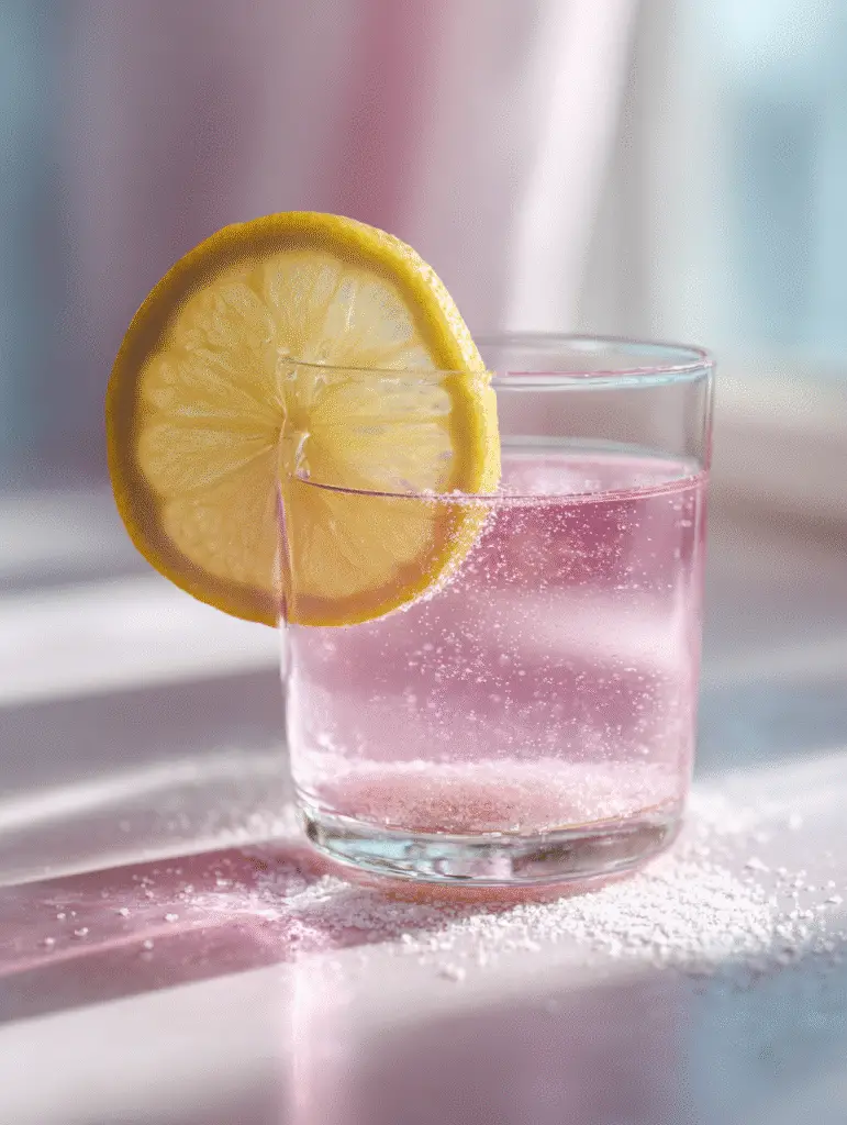 Oprah pink salt drink recipe with Himalayan salt and lemon