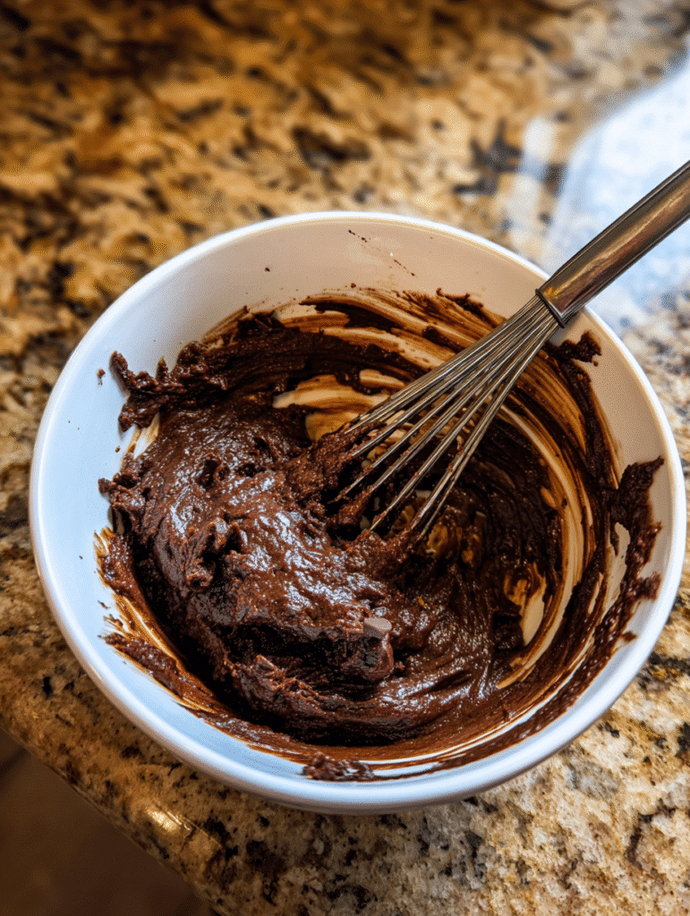 zucchini brownies dough