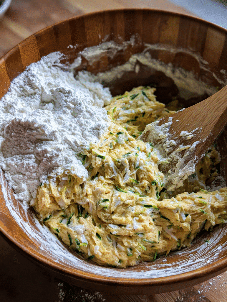 zucchini muffins dough