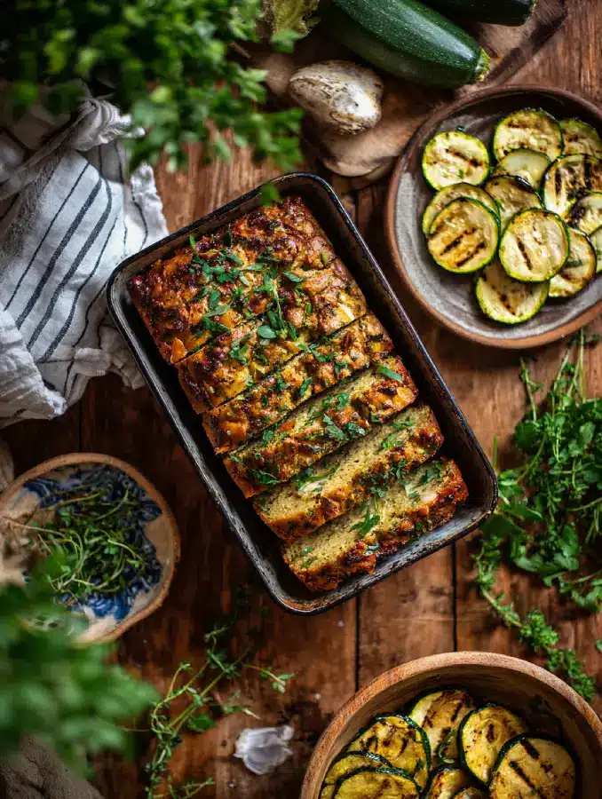 zucchini recipes on rustic table