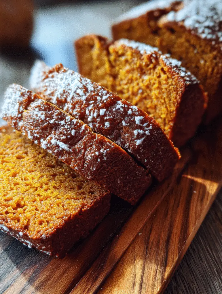 Pumpkin Bread Recipe That Tastes Like Fall in Every Bite Pumpkin bread recipe loaf sliced with rich golden color and sugar topping