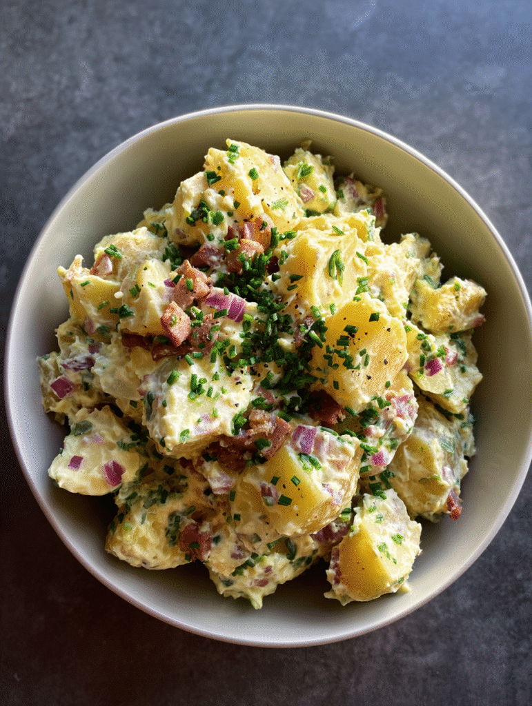 German potato salad recipe with bacon and chives