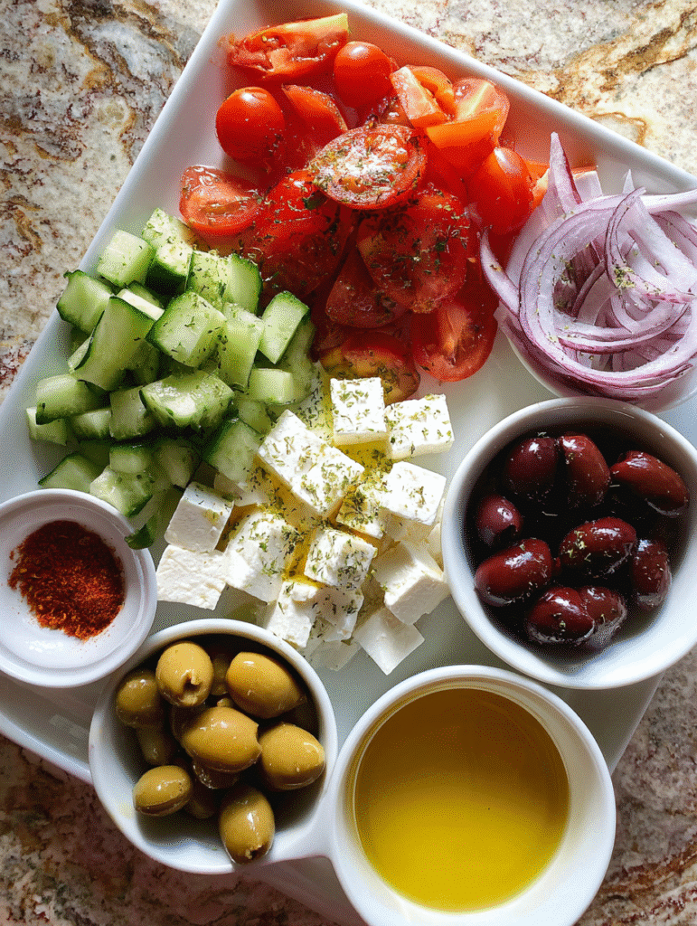 Greek Salad Recipe greek salad ingredients