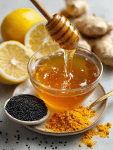 Canaan honey trick for eyes ingredients flatlay photo