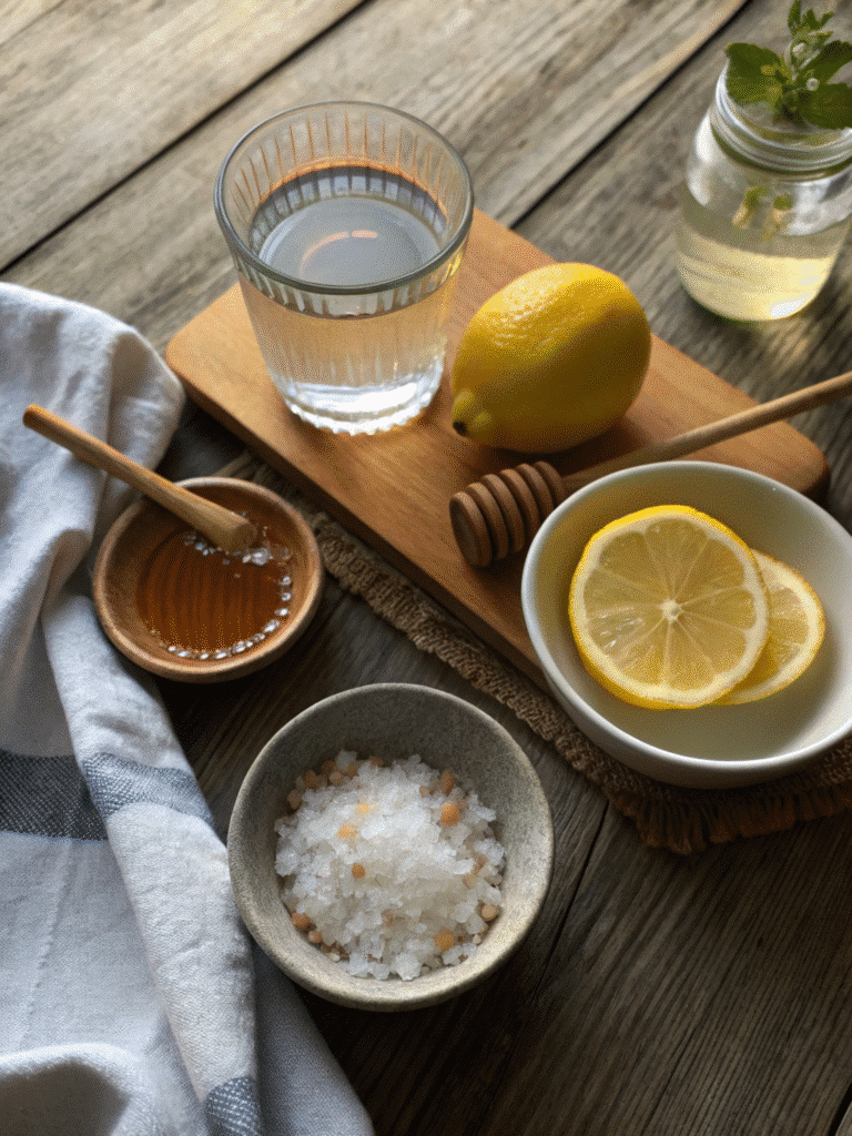 Horse Salt Trick for Men Horse salt trick for men ingredients on wooden board