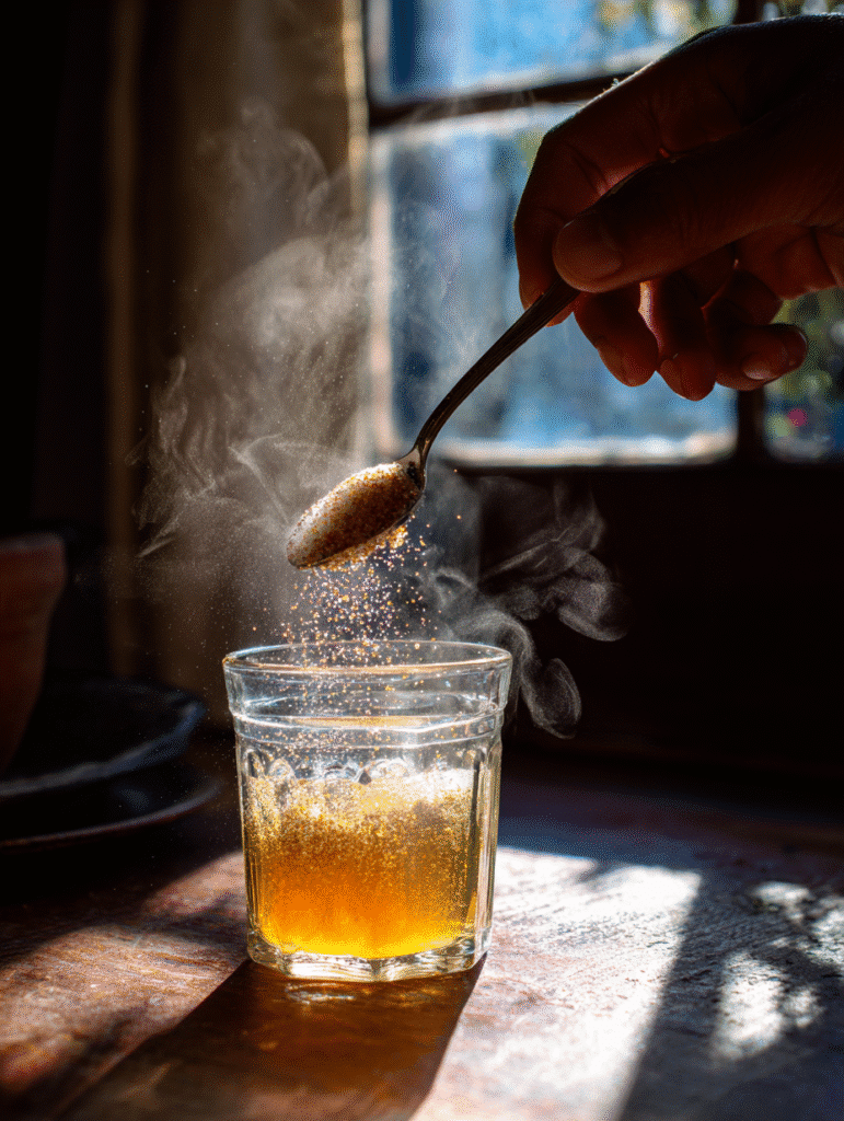 Salt trick for erection preparation with honey and warm water