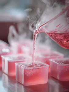 jello diet recipe for weight loss being poured into molds