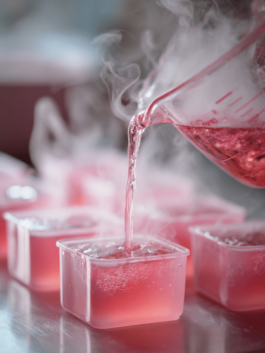 jello diet recipe for weight loss being poured into molds