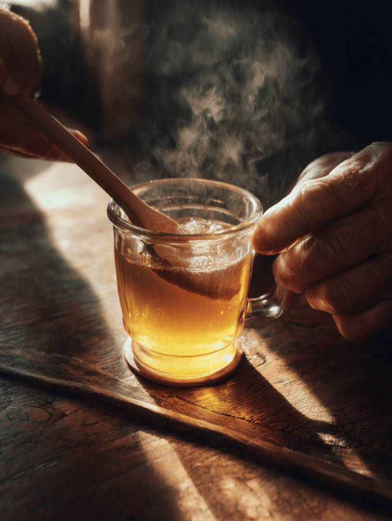 Honey and Baking Soda Trick mixing honey and baking soda in warm water