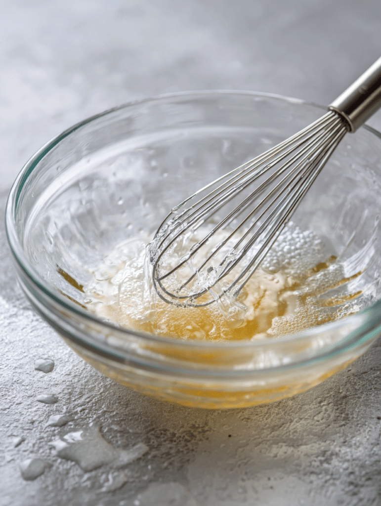 Whisking gelatin into hot water for Jillian Michaels recipe