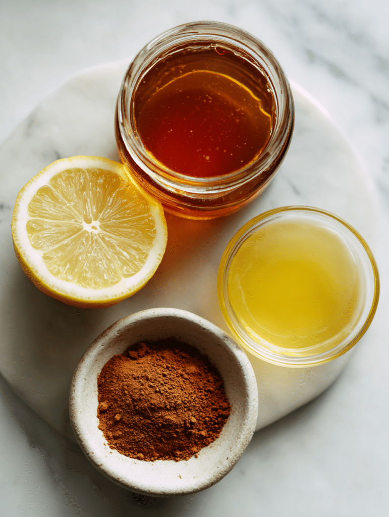 ingredients for ben carson honey recipe measured and ready