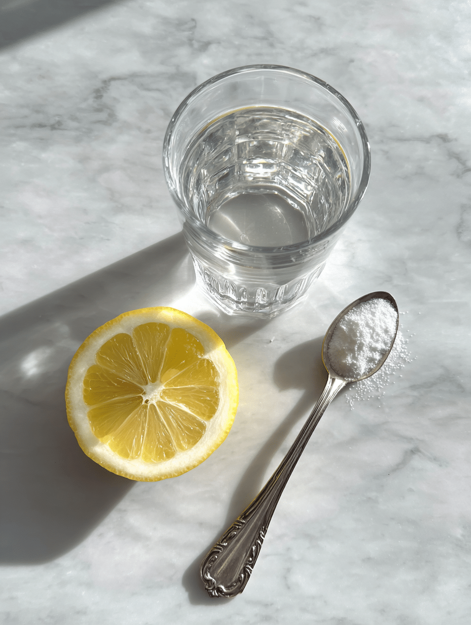 baking soda trick ingredients with water and lemon