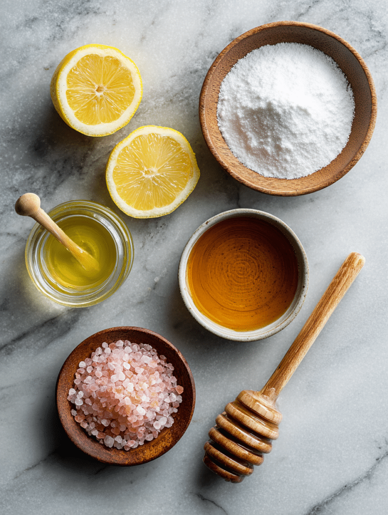 ingredients for baking soda recipe for weight loss including lemon and honey