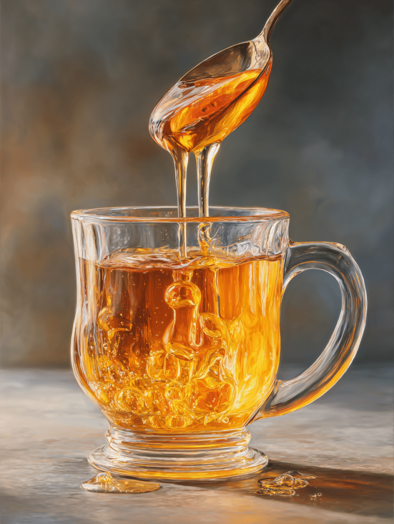 mixing honey trick recipe in warm water