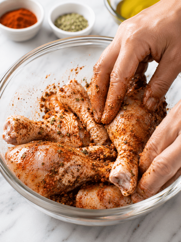 Oven Baked Easy Chicken Leg Recipe That Turns Crispy Every Time seasoning chicken legs for oven baked easy chicken leg recipe