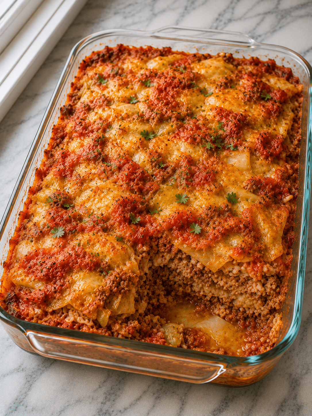 Cabbage Roll Casserole Recipe: Easy Comfort Food With Ground Beef Cabbage roll casserole recipe baked with ground beef, rice, and tomato sauce