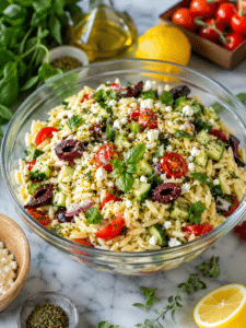 herby Italian orzo salad