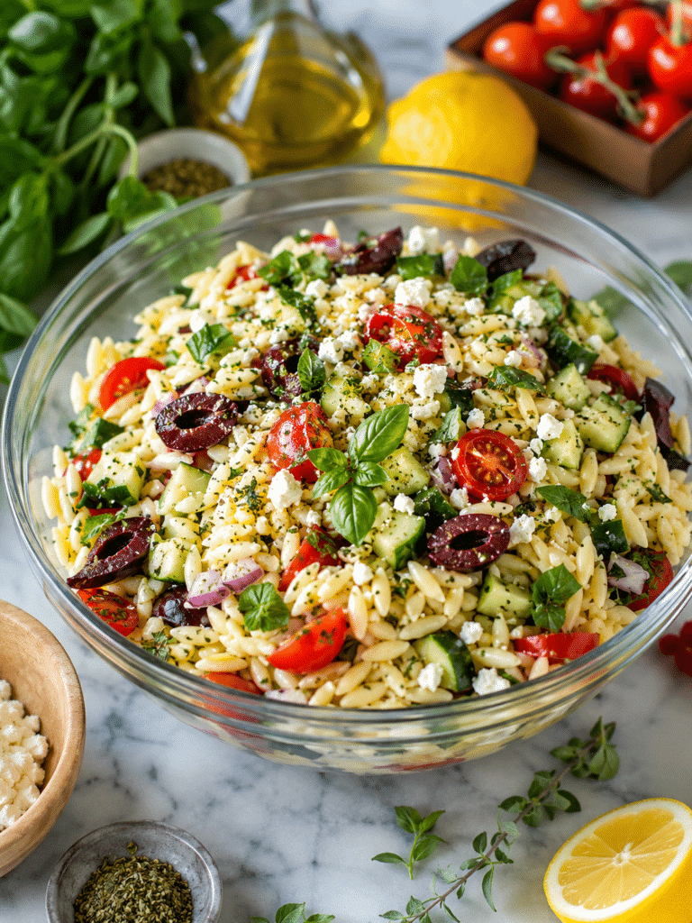 herby Italian orzo salad