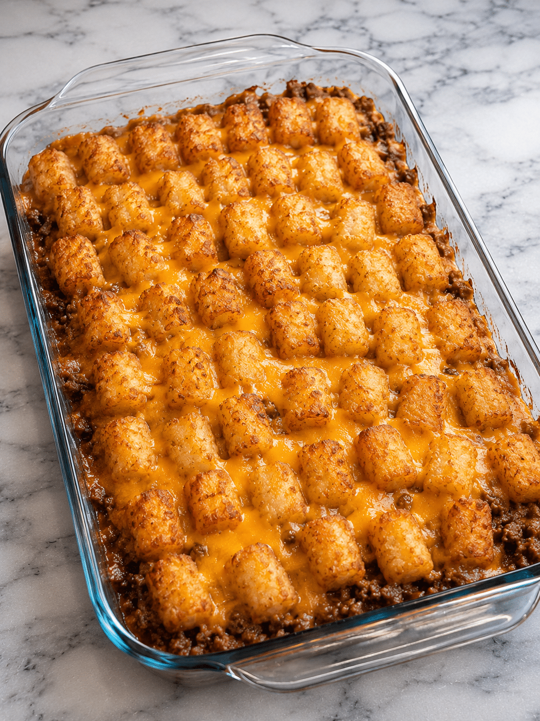Tater Tot Ground Beef Casserole: Easy Family Dinner with Crispy Tots