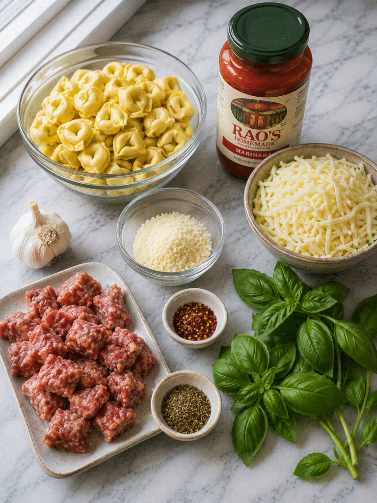 ingredients for tortellini casserole recipe