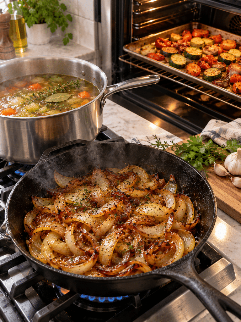 How to cook with roasting, simmering, and stovetop cooking methods